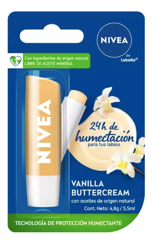 Nivea Protector Labial 24hs Humectación Buttercream Vainilla