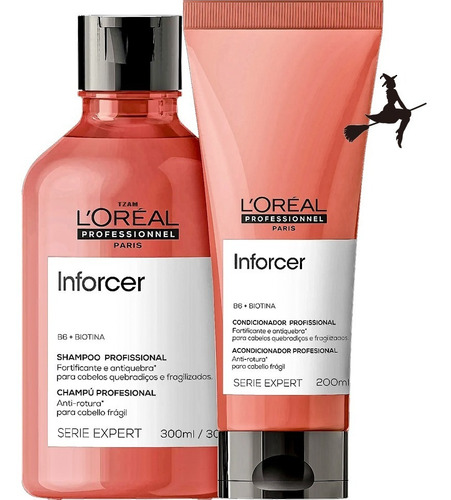 Kit Loreal Inforcer Shampoo 300ml + Condicionador Antiquebra