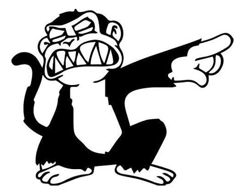 Angry Monkey - Adhesivo Gráfico Para Automóvil, Pared, Lapto