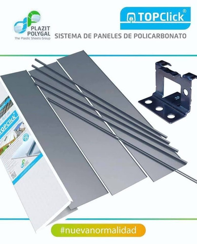 Policarbonato Alveolar Top Click 6mm Opal Polygal Glass Park