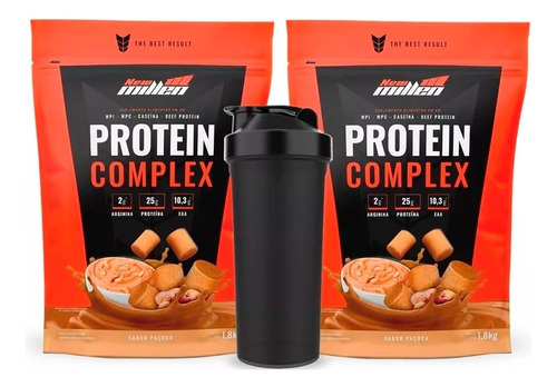 Combo - 2x Whey Protein Complex 1.800g Cada - New Millen Sabor Chocolate & Cookies