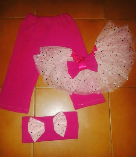 Leggins Con Falda Tutu Niña Princesa Bebe Moda Vinchas