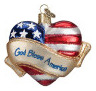 Adornos Navideños Del Viejo Mundo God Bless America Heart