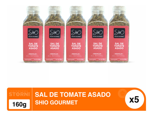 Sal De Tomate Asado Pack X5u Shio Gourmet Por Mayor