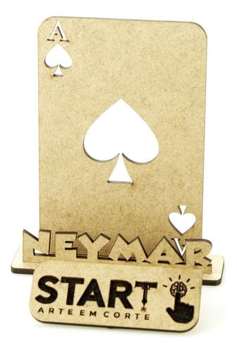 10 Centro De Mesa Carta Baralho As Espadas Mdf Festa 15cm