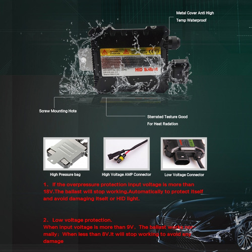 Kit 55w Hid H7 6000k Xenon Bombilla Luz Descarga Intensidad