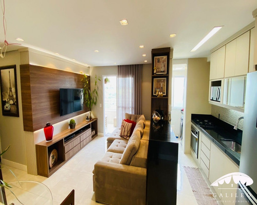 Imagem 4 de 24 de Vende-se Apartamento Todo Planejado 79m² -3 Dormitórios Sendo 1 Suíte - Ampla Sala -varanda Envidraçada - 2 Vagas - Cond. Contemporâneo -jundiaí - Ap02078 - 70421683
