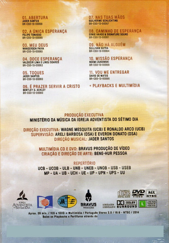 Imagem 2 de 2 de Dvd + Cd A Única Esperança - Frete Grátis