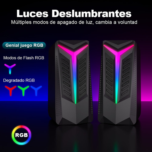 Portable Multimedia Rgb Speaker Altavoz De La Computadora
