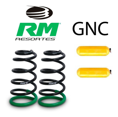 Kit Resortes Rm Traseros Reforzados 2 Tubos Gnc Fiat Siena