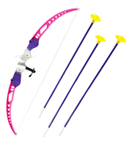 Arco Fucsia De Juguete Y 3 Flechas 11 X 54 Cm Infantil