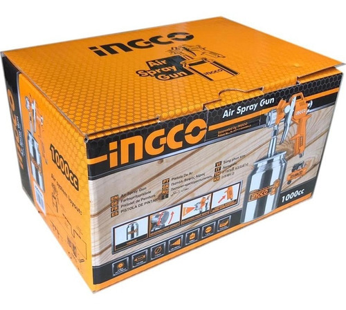 Pistola Pintar Tacho Abajo 1000cc 1.5mm Bar Asg3101 - Smf Color Plateado