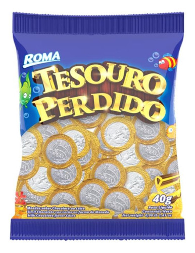 Pacote Moeda De Chocolate Tesouro Perdido 40g - Roma
