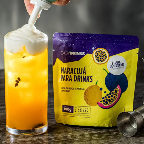 Kit 6 Sachês Easy Drinks Para Bebida +espuma Limão Siciliano