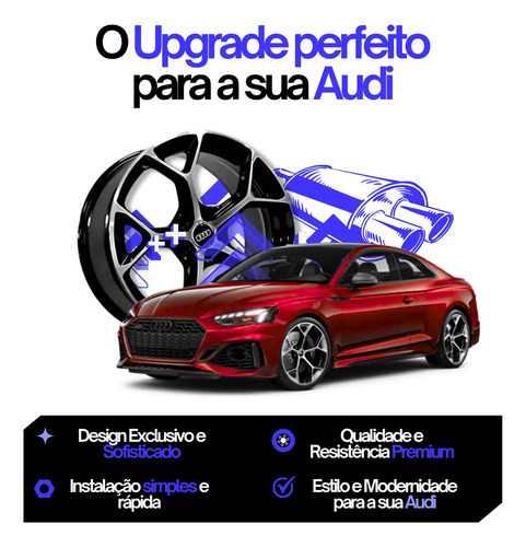 4 Rodas Aro 19 Audi Rs4 A3 A4 Preta + Pneus 235/35r19