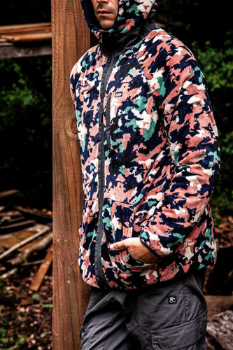 Polerón Chiporro Hombre Shaggy Grizzly Reversible Navy