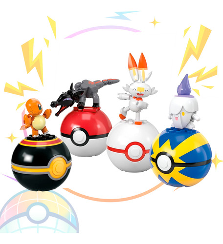 Mega Equipo Pokemon Tipo Fuego Set Juego Constrccion Mattel