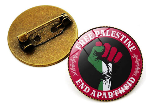 12 Piezas De Insignias De La Bandera De Palestina Con La Ban