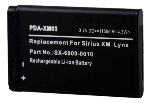 Sirius Xm Lynx Replacement Battery Ion Litio 44