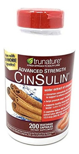 Paquete De 2 Capsulas Trunature Advanced Strength Cinsulin 