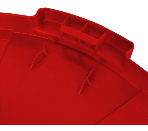 Tapa Ciega Para Contenedor Toff 120l Color Rojo