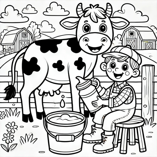 Libro Imprimible Para Colorear De La Granja