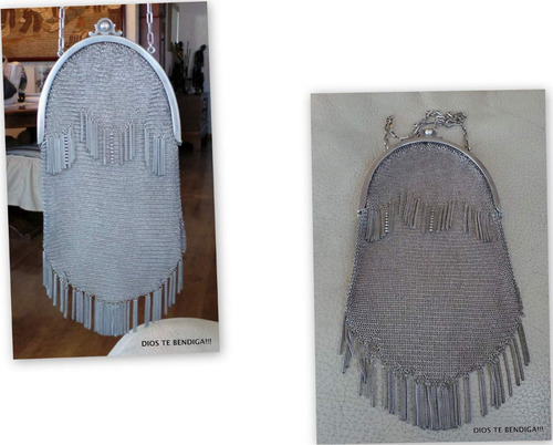 Cartera De Alpaca Tejida De Los Años 30