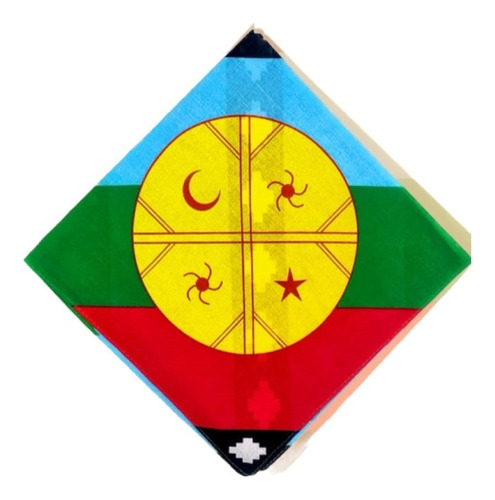 Pañoleta - Bandera Mapuche 54x54 - Docena 