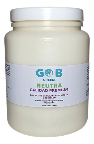 Crema Base Neutra Ozonizada Calidad Premium 1 Kilo