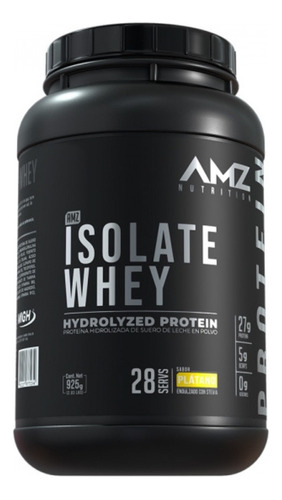 Proteina Amz Isolate Whey 2lbs 925g 28 Serv Sabor Platano