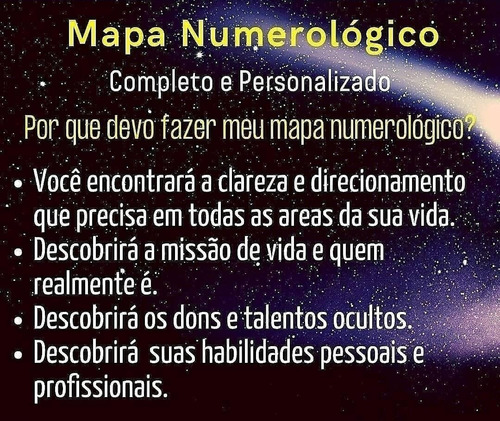 Imagem 1 de 1 de Mapa Numerológico Cabalístico + Consulta Explicativa Online
