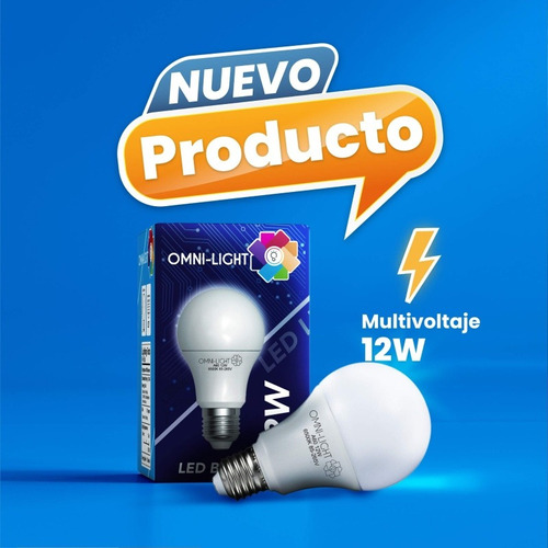 Bombillo Led Omnilight 12w Multivoltaje Luz Blanca 6500k