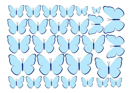 Impresión Comestible Oblea De Arroz Grosor Medio Mariposas