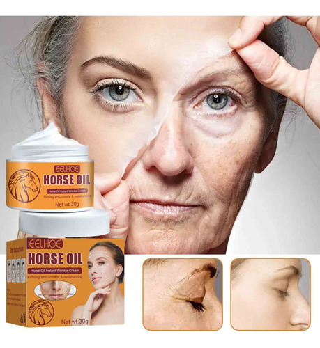 Crema Antiarrugas Instantánea A Horse Oil, Hidratante, Hidra