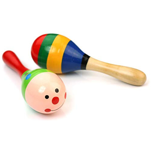 Set De 2 Maracas De Madera Diseño De Dibujos Animados ...