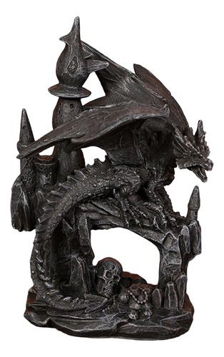 Estatua De Dragón, Escultura De Color Negro Derecho