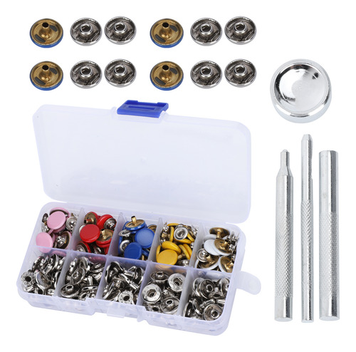 Kit De Fixação De Pressão Metal Press Stud Leather Tich Butt