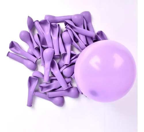 Bolsa X25 Globos Látex Perlados 10 Color Deco Cotillón Lila