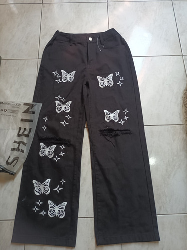 Jeans Shein Talla 12 De Niña Motivo Mariposas