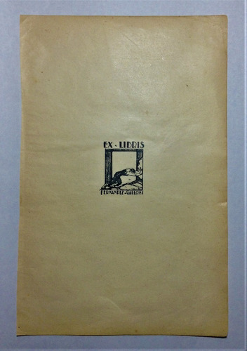 Ex Libris  Fernandez-galloni  Impreso, 1939. 14 X 22 Cm.