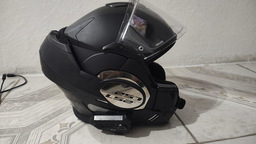 Capacete Ls2 Ff399 Valiant - Cor Matt Black - Com Bluetooth Preto Monocolor 57/58