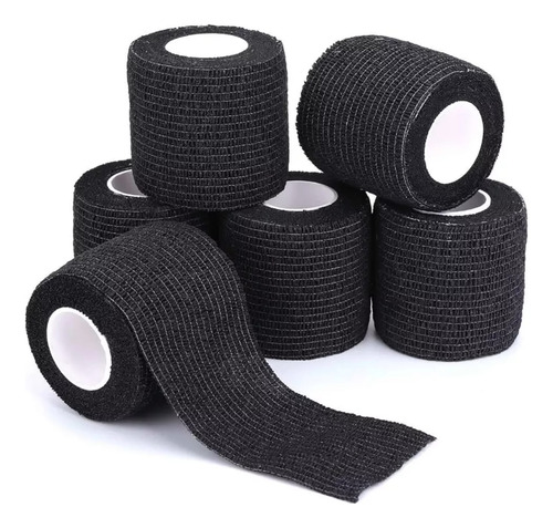 Kit 5 Bandagem Elástica Adesiva Flexível Coban 5cm X 4,5m