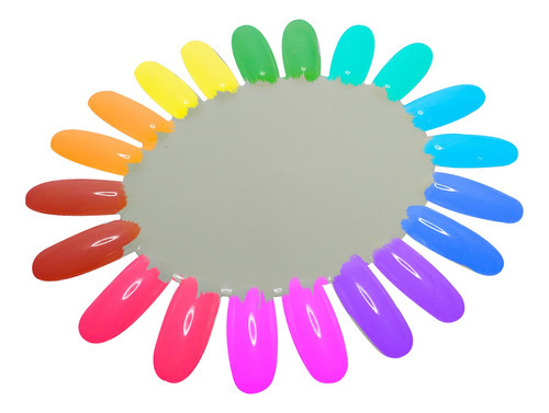 Kit 10 Discos Display Unhas Postiça Mostruário/esmalte Cor Natural