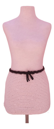 Pollera Tipo Mini Skirt Tejida A Crochet