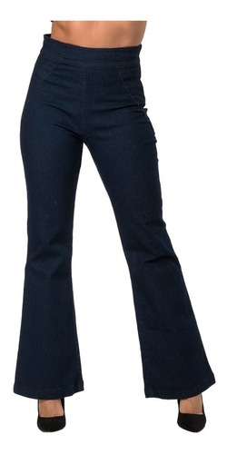 Pantalones Mezclilla Dama Jeans Mujer Acampanados Moda 