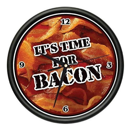 Time For Bacon Reloj De Pared Para Cocina O Cenador