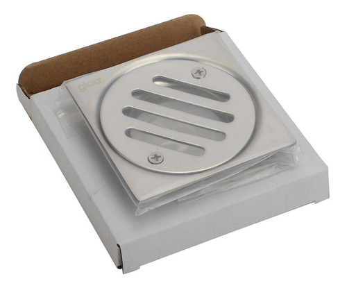 Imagen 3 de 3 de Rejilla Para Desagüe Cuadrada 8cm Acero Inoxidable Gloa