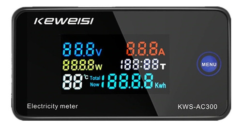 Kws-ac300 Medidor Electrónico Amperímetro Voltaje Kw/h.