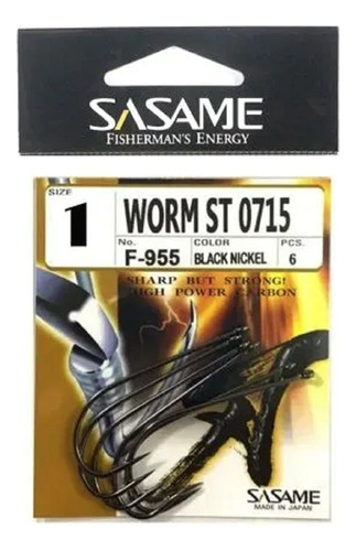 Anzuelo Para Pejerrey Rio Variada Sasame Worm Nro 1 (6 Unid)