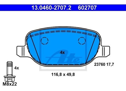 Balatas Traseras Alfa Romeo 159 Sportwagon 1.9 Jts 2009